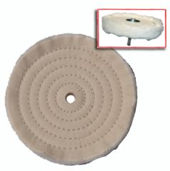 6"  X 3/4 EXTRA-THICK COTTON POLISH PAD w/ ARBOR